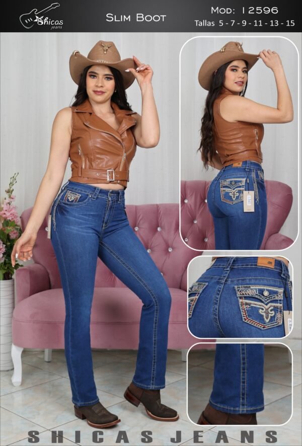 Shicas Pantalón Dama Slim Boot Modelo 2596 - Image 2